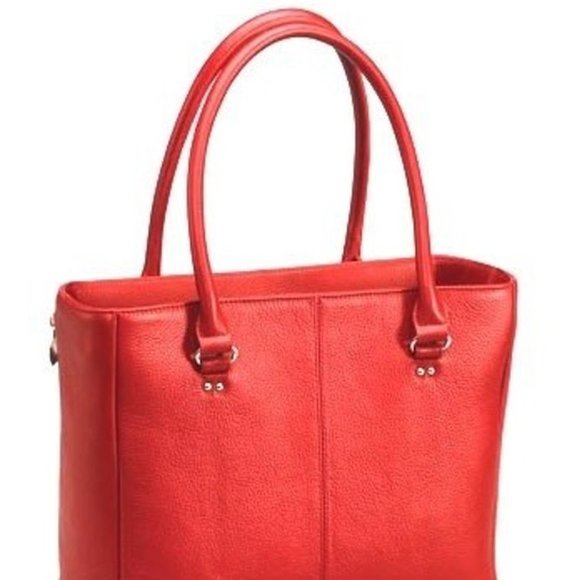 Leather Concealed Carry Open Tote - Picture 3 of 13